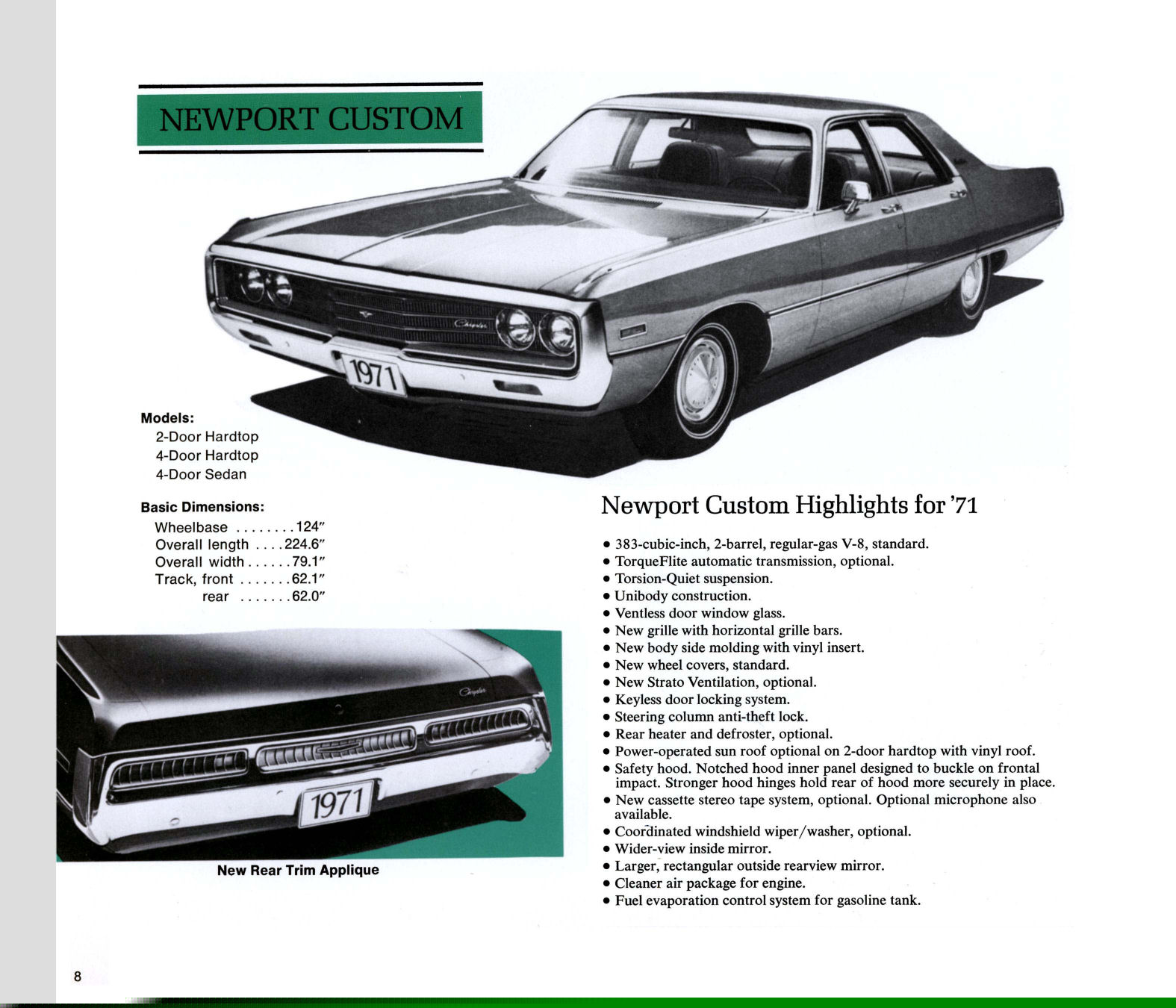 1971 Chrysler Features Brochure Page 22
